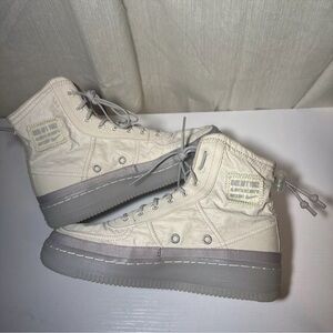 Nike Air Force 1 Shell Cream Womens-BQ6096-002 size 7